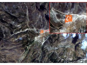 Türk Bayrağı uzaydan görüntülendi