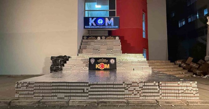 Adana’da 105 bin paket kaçak sigara ele geçirildi