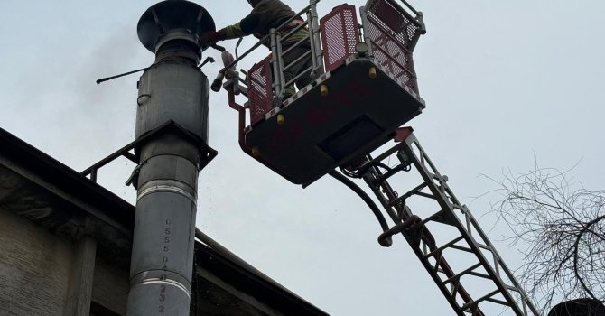 Antakya’da baca yangını