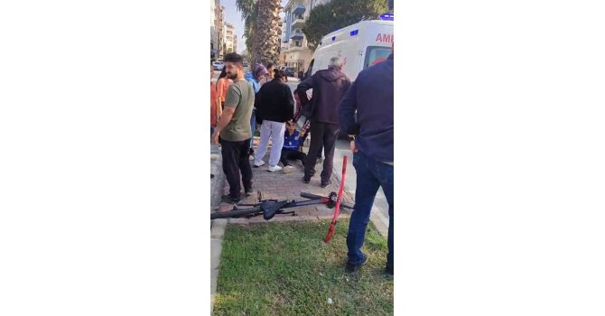 Yaya geçidinden bisikletiyle geçerken otomobilin çarptığı çocuk yaralandı