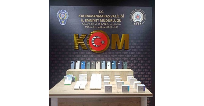 Kahramanmaraş’ta kaçak cep telefonu operasyonu