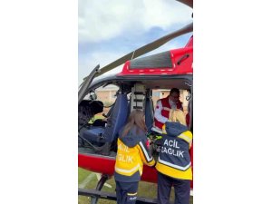 7 yaşındaki epilepsi hastası 112 helikopter ambulansla Mersin’ sevk edildi