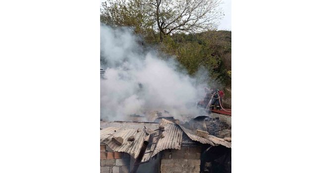 Yayladağı’nda metruk ev yangını