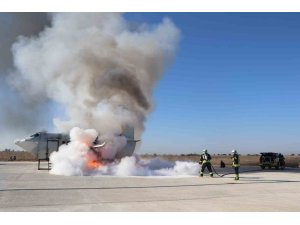Çukurova Havalimanı’nda uçak kazası tatbikatı gerçeğini aratmadı