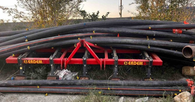 Jandarma çalınan tarım aletlerini buldu, şüpheli tutuklandı