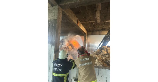 Samandağ’da samanlıkta çıkan yangın 10 saatte kontrol altına alındı