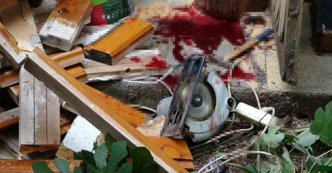 Bacağını elektrikli testereye kaptıran yaşlı adam ağır yaralandı, olayı haber alan torun gözyaşlarına boğuldu