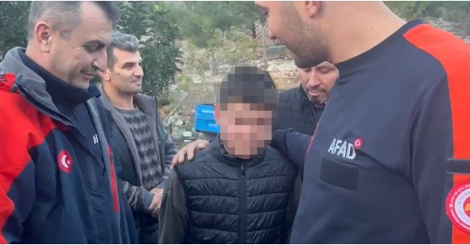 Haber alınamayan çocuğu AFAD ekipleri buldu