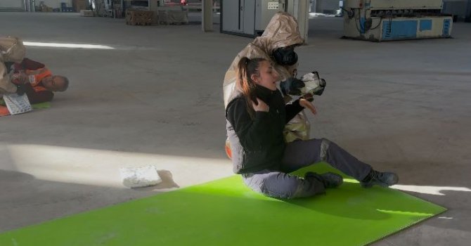 Burdur’da gerçeğini aratmayan yangın ve KBRN tatbikatı