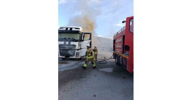 Belen’de tır yangını