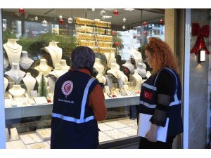 Antalya Ticaret İl Müdürlüğü ekiplerinden kuyumcu ve emlakçılara denetim