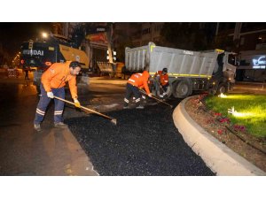 Mersin’de asfalt mesaisi geceye taşındı