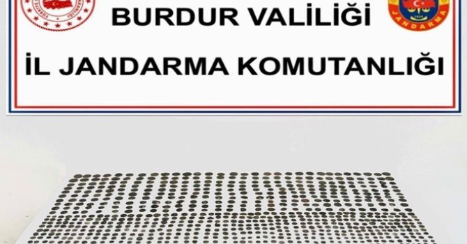 Burdur’da bin 3 adet sikke ele geçirildi