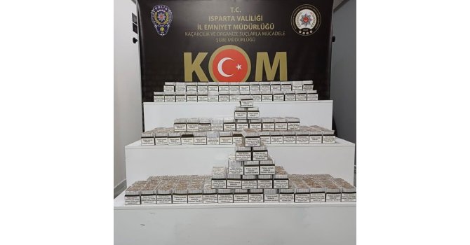 Isparta’da 40 bin adet dolu makaron ele geçirildi