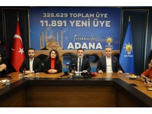 AK Parti’nin Adana’daki üye sayısı 328 bin 629 oldu