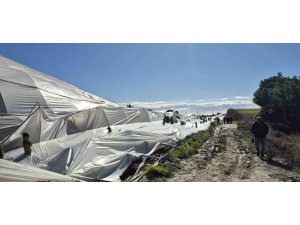 Manavgat’ta hortumdan zarar gören bölgelerde hasar tespit çalışması yapıldı