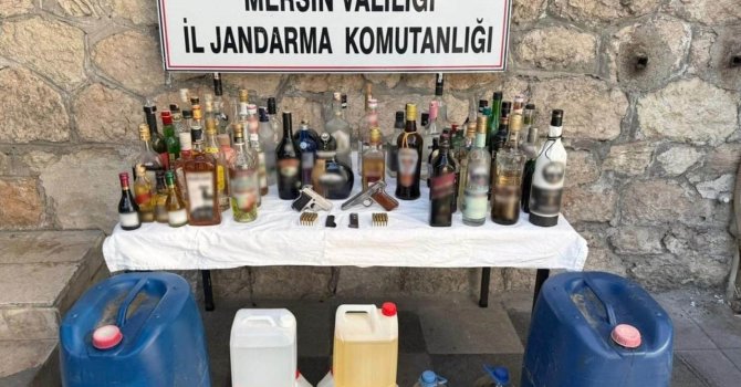 Mersin’de 400 litre sahte içki ele geçirildi