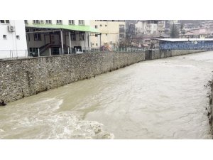 Adana’da kuruyan dereler yağışla coşmaya başladı