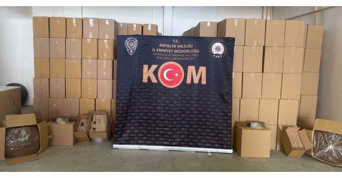 Antalya’da son 1 haftada 5,6 milyon kaçak makaron ele geçirildi
