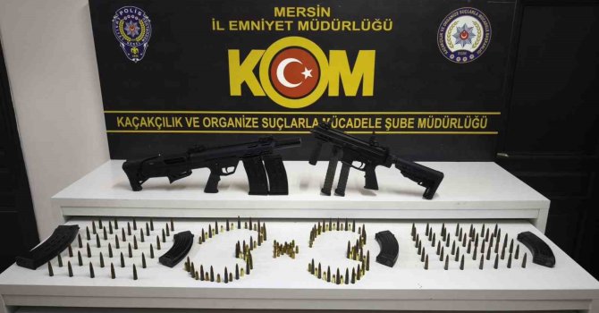 Teypte gizlenen silahtan kalaşnikofa: Mersin’de suç odaklarına büyük darbe