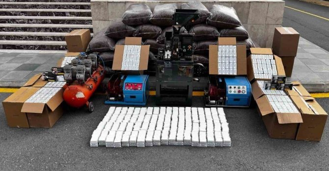 Mersin’de kaçak tütün ve makaron ele geçirildi