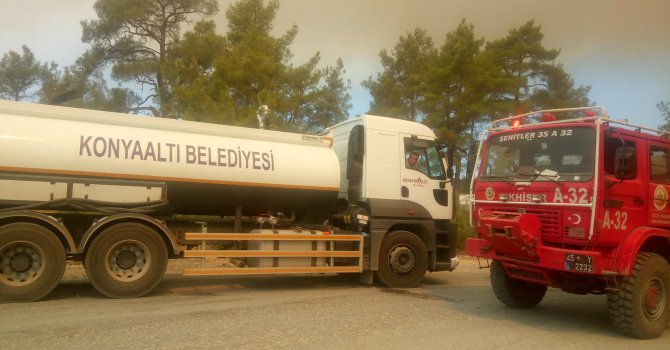Konyaaltı, yangın bölgesinde