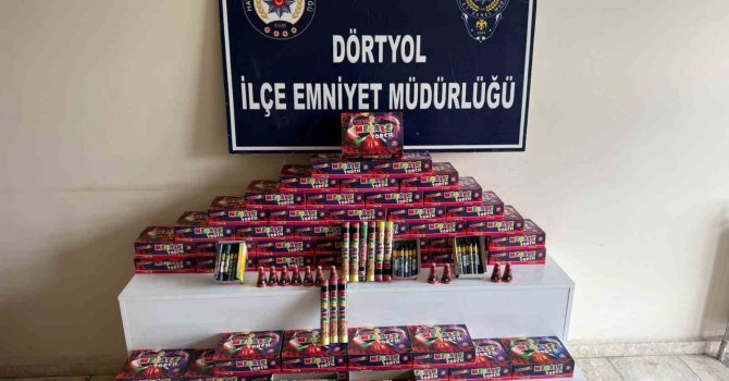 Dörtyol’da; maytap, havai fişek, meşale satışı yapanlar denetlendi