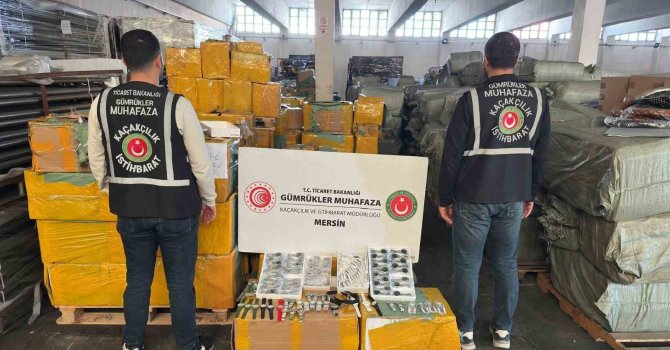Mersin’de 1,5 milyar lira değerinde 116 bin kaçak kol saati ele geçirildi