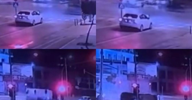 Mersin’deki ambulans kazası güvenlik kamerasına yansıdı