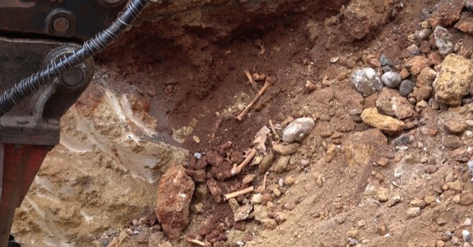 Antalya’da belediye kazısında kemik parçaları bulundu