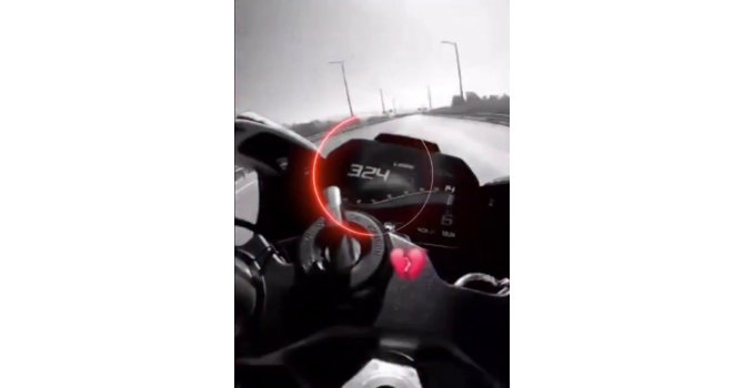 Otobanda 324 Km hıza ulaşan motosikletli ölüme meydan okudu