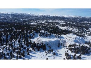 Toroslar’da kar güzelliği: Çocuğu da yaşlısı da doyasıya eğlendi