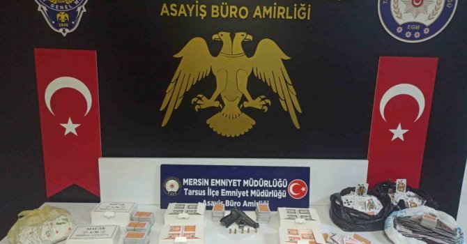 Tarsus’ta kahve ve derneklere kumar baskını