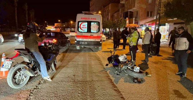 Payas’ta otomobille çarpışan motosikletin sürücüsü yaralandı