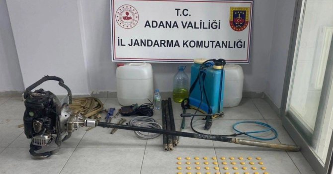 Adana’da kaçak kazı yapanlar suçüstü yakalandı