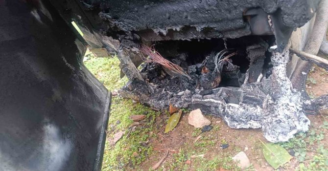 Alanya’da çamaşır makinesi yangını korkuttu