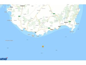 Kaş açıklarında 3.8 büyüklüğünde deprem meydana geldi