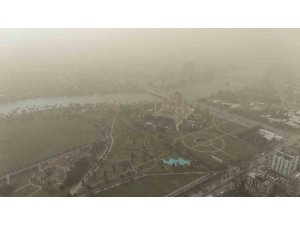 Adana’da toz taşınımı havadan görüntülendi