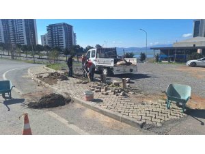 Onikişubat Belediyesi’nden 9 farklı mahallede eş zamanlı kaldırım ve yol çalışması