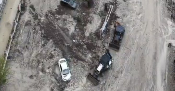 Kadirli’de selin bilançosu havadan görüntülendi