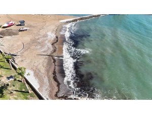 Alanya’da sahildeki siyah tabaka önce  tedirgin etti, gerçek sonradan ortaya çıktı