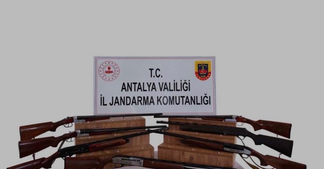 Kaş’ta 7 ruhsatsız av tüfeği ele geçirildi