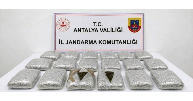Antalya’da jandarmadan uyuşturucu operasyonu: 30 kilogram skunk maddesi ele geçirildi