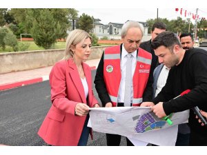 Duacı’da alt yapı çalışmaları tamamlanan 34 sokağa sıcak asfalt