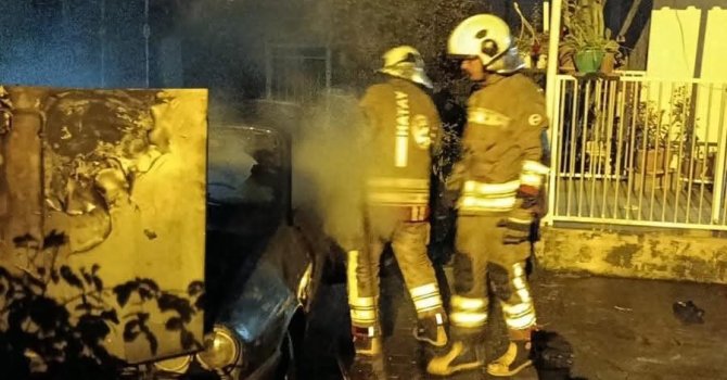 Dörtyol’da  otomobil yangını