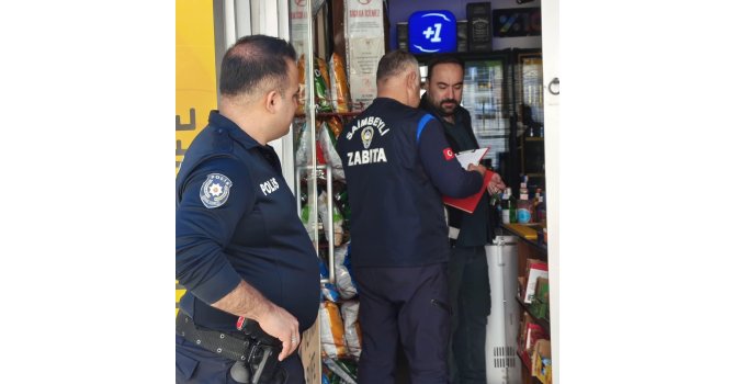 Saimbeyli’de zabıta ve polis ekiplerinden ortak denetim