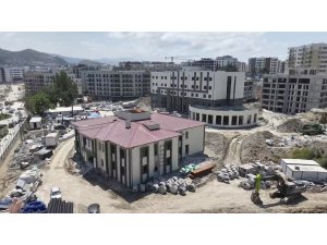 Defne ilçe jandarma komutanlığı hizmet binasında inşaat çalışmaları sürüyor