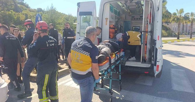 Dur levhasına ihlali kazayla sonuçlandı: 1 yaralı