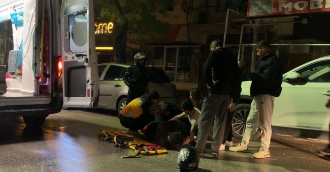 Kontrolden çıkan motosiklet devrildi, sürücüsü yaralandı