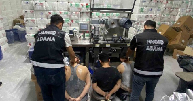 Adana’da dev operasyon: 4 milyon uyuşturucu hap ile 3 ton 994 kilogram etken madde ele geçirildi